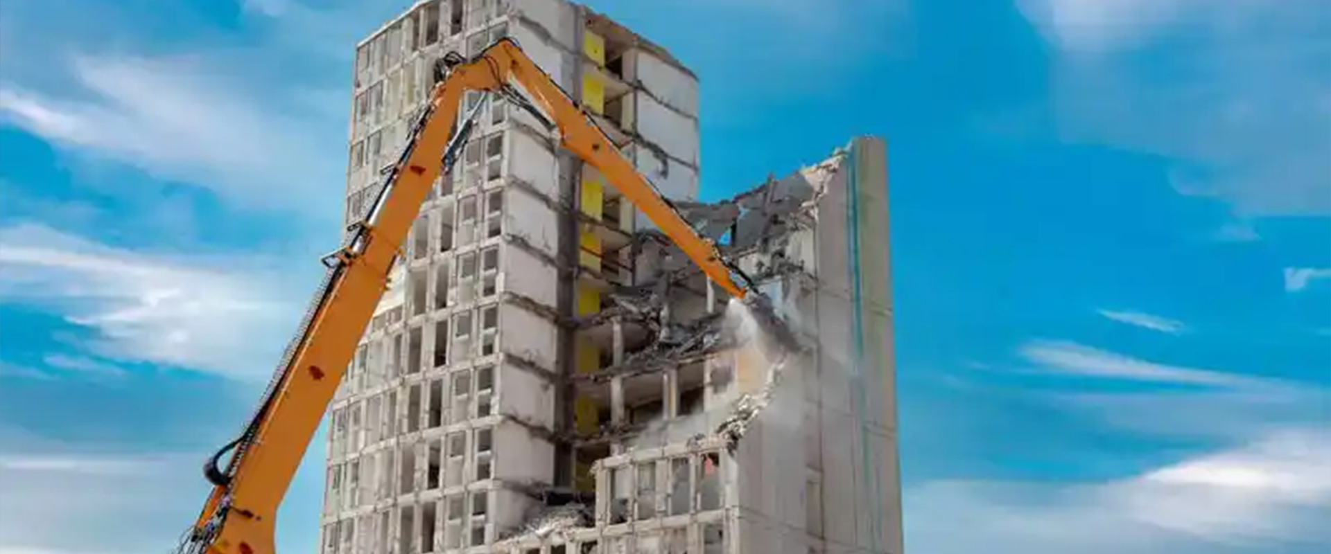 High-rise building demolition project in Mumbai